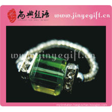 Guangzhou Dark Emerald Crystal Jewelry Beaded Lovers Rings Finger
